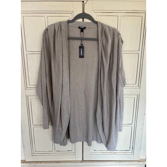 NWT Express size small oatmeal color cardigan sweater lightweight - Picture 1 of 5